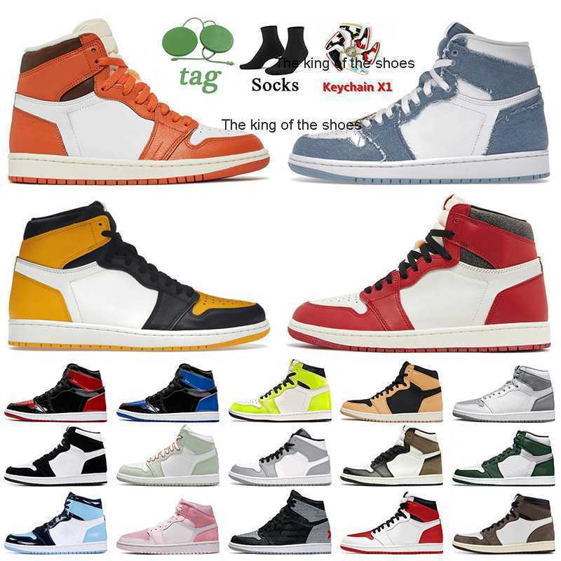 

2023 OG2023 OG Jumpman 1 Starfish 1s Basketball Shoes Gorge Green Denim Lost Found Taxi Patent Bred Heirloom Dark Mocha A Ma Maniere Seafoam Women Mens, B23 heritage 36-47