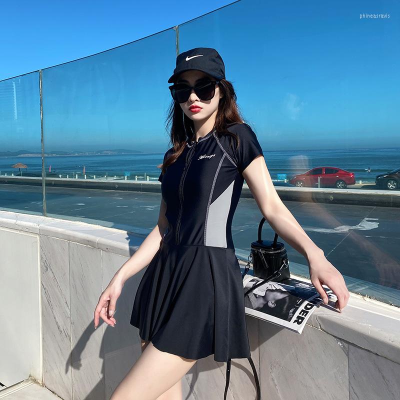 

Women's Swimwear Wisuwore One Piece Swimsuit Women Push Up Conservative Elastic Bathing Suit Solid Beachwear 2023 Monokini Plus Size, Msy-010black