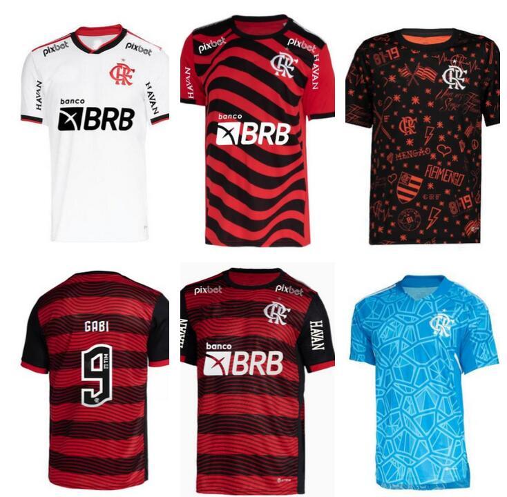 

22/23 Flamengo third soccer jerseys fans player version 2022 2023 David Luiz DIEGO E.RIBEIRO GABI football shirts Thiago Maia PEDRO DE ARRASCAETA Camisa men kids kit ZZ