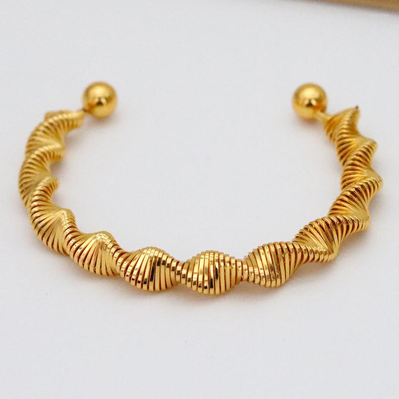 

Bangle Dubai Gold Color African Bridal Wedding Bangles For Women Saudi Arab Bracelet&Bangles Jewelry