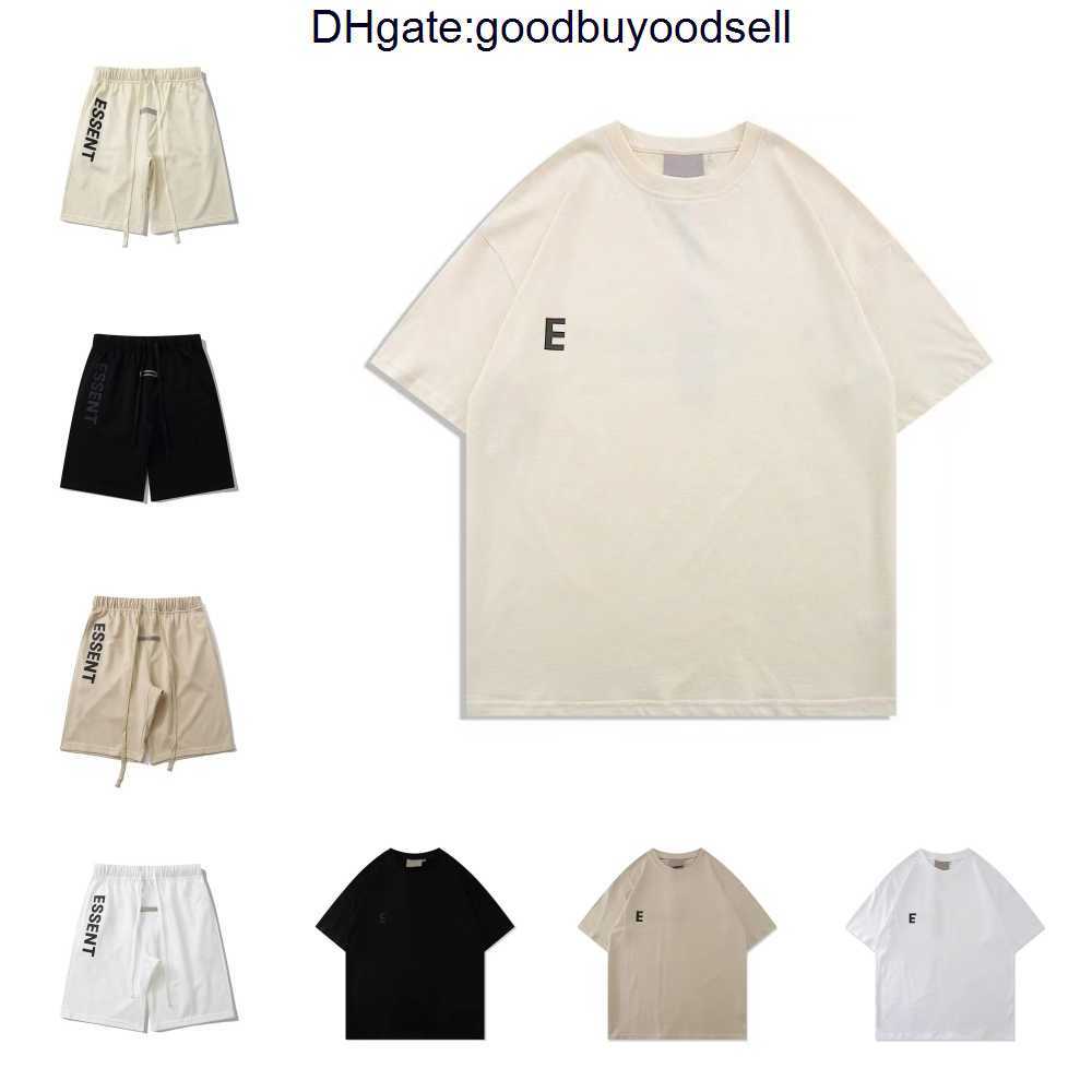 

Ess Fashion Men Women T Shirt Chest Three-dimensional Silicone Letters Cotton Tshirts Skateboard Hip Hop Oversize High Street Unisex Couples