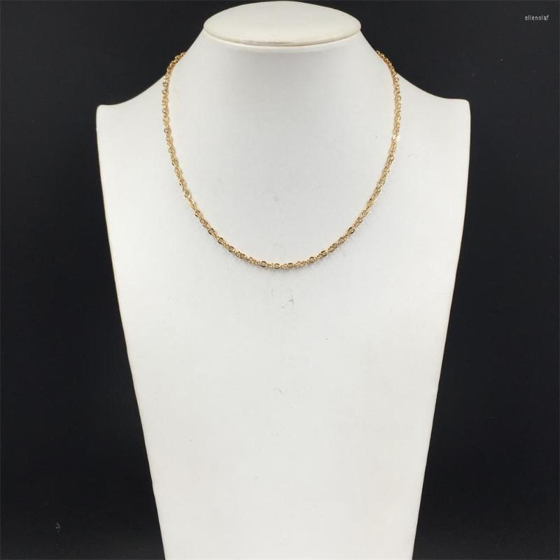 

Chains Super High Quality 18K Gold Plating Necklace For Women Girl Elegatn Delicate Tiny Bare Chain Basuc Matching Jewelry Accessory