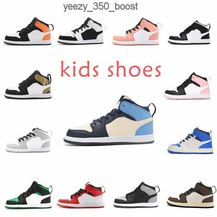 

kids shoes 1s boys basketball Jumpman 1 shoe Children black mid high sneaker Chicago designer Scotts blue trainers baby kid youth toddler NGOF