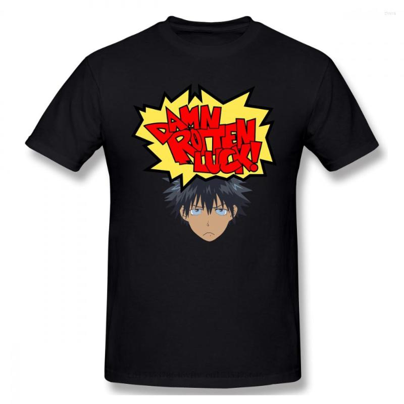 

Men's T Shirts A Certain Scientific Railgun Espers Mikoto Misaka Anime For Rotten Luck Funny Crewneck Cotton 2023 T-shirt, Yellow