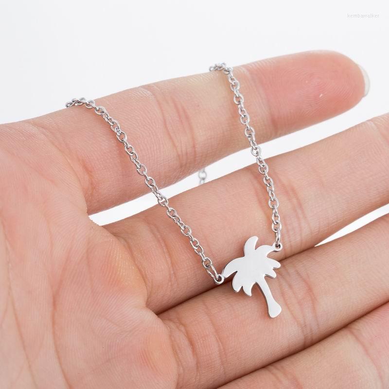 

Pendant Necklaces Stainless Steel Small Tree Necklace Female Coconut