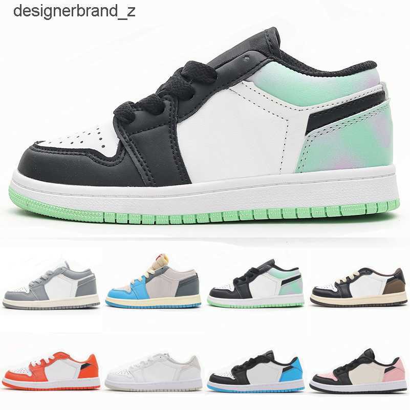 

1 Kids Jumpman Low Basketball Shoes Boy Girl Shoe UNC Grey Vintage Grey Obsidian Chicago Bred Olive Black White Pink Sneakers Mid VX93, As photo 6