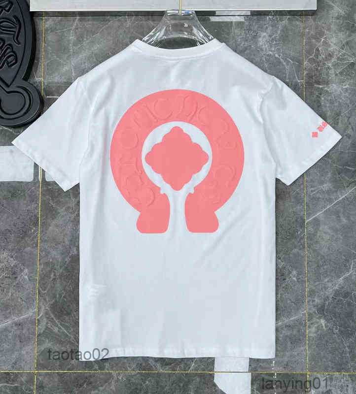 

Summer Luxury Men's t Shirts Brand Ch Man T-shirt Fashion Cross Chromes Sanskrit Letter Short Sleeve Designerfkve