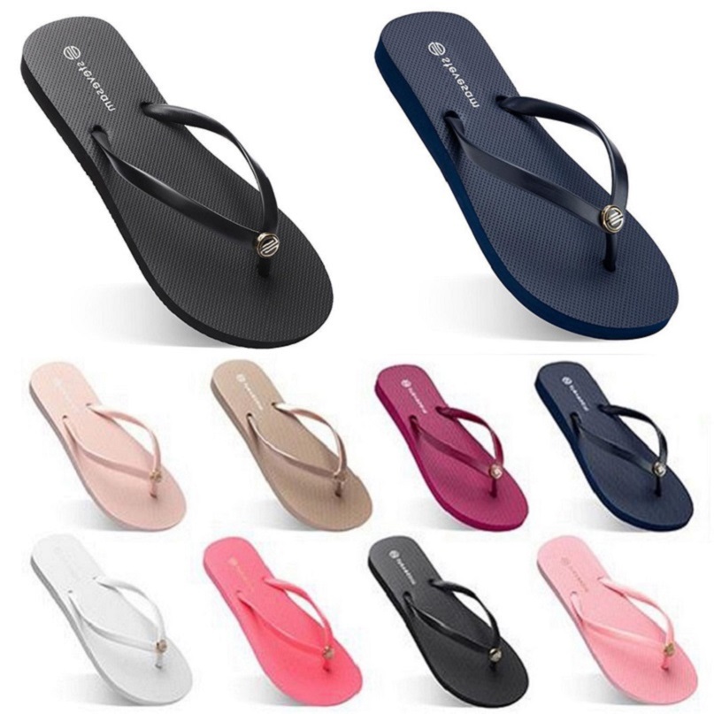 

2023 Fashion Slippers Beach shoes Flip Flops womens green yellow gold orange navy bule white pink brown red summer sport sneaker 35-38, Color#12