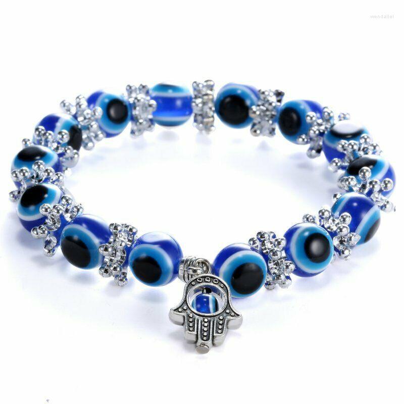 

Strand Vintage Blue Eye Bead Fatima Hand Bracelet Simple Devil's Lucky
