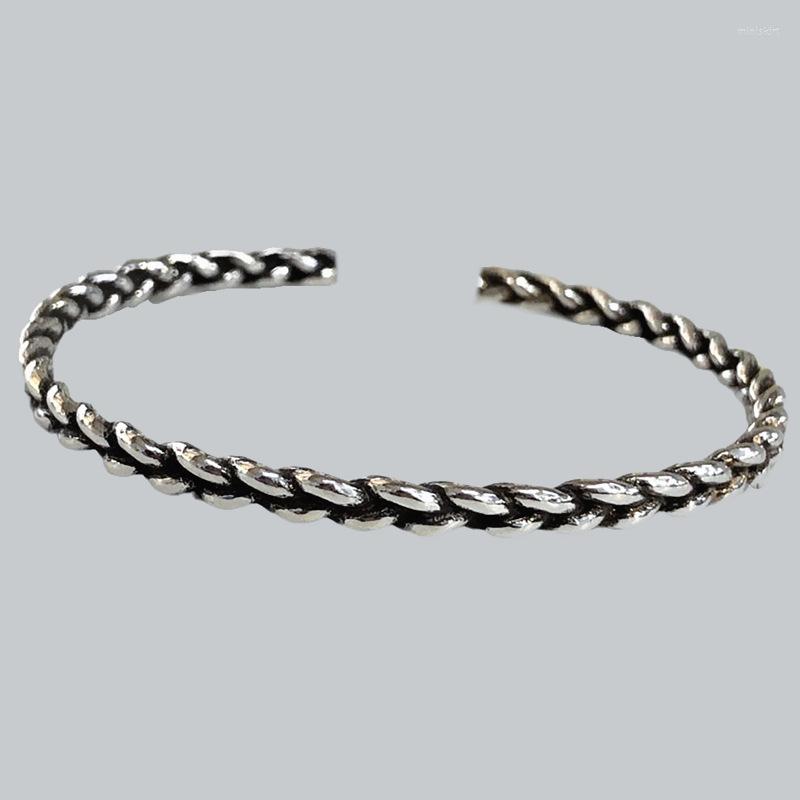 

Bangle LUTAKU Bangles & Bracelet For Women Couples Vintage Silver Color Jewelry Weaving Handmade Party Accessories