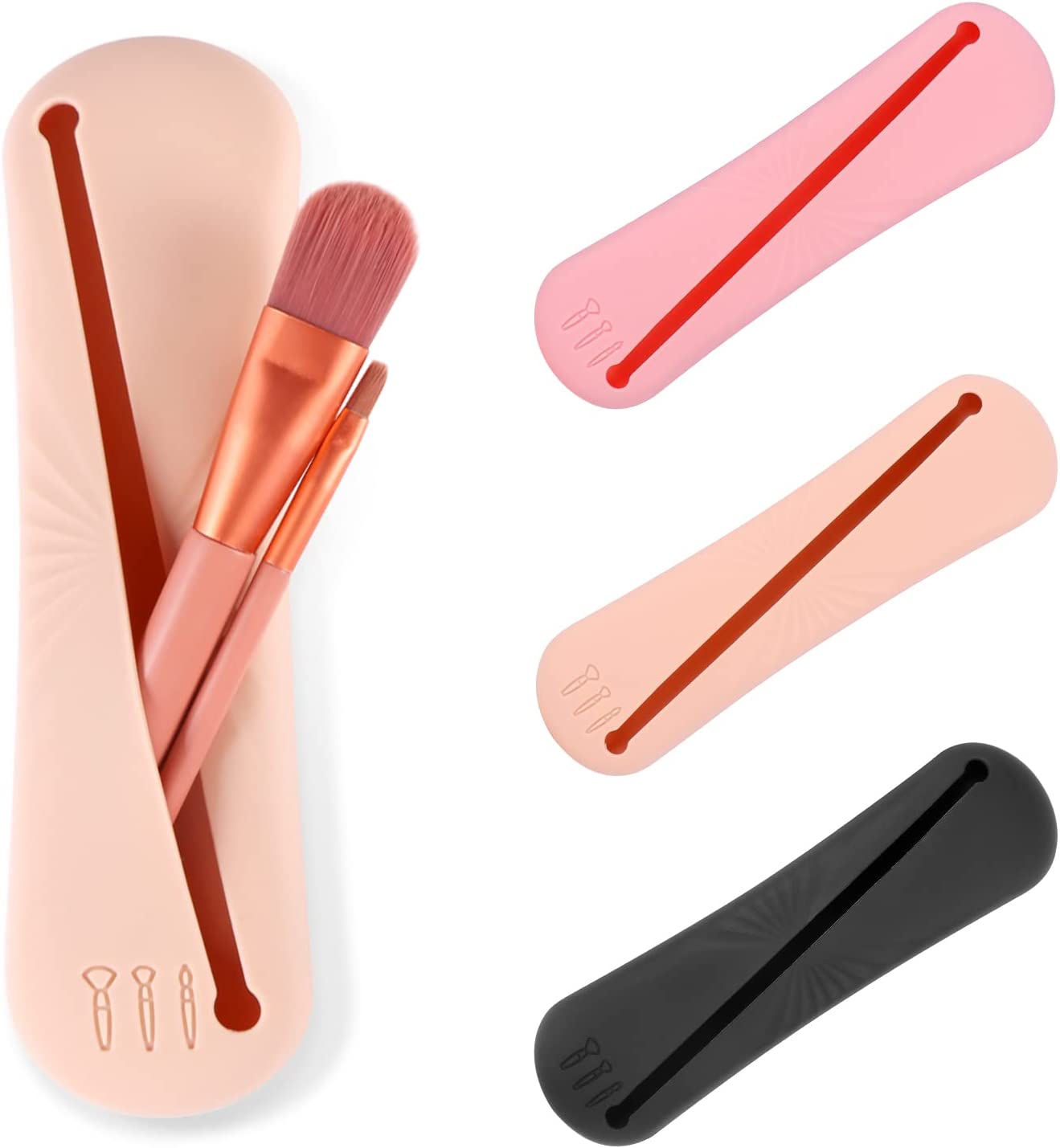 

Silicone Makeup Brush Case Cosmetic Holder Portable Cosmetics Brush Storage Bag