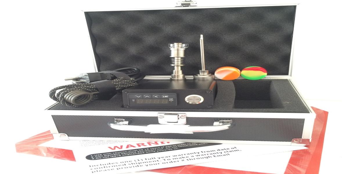 

Portable ENail kit electric dab nail quartz banger titanium domeless nail 16 20mm felmale male PID controller box kits7429320