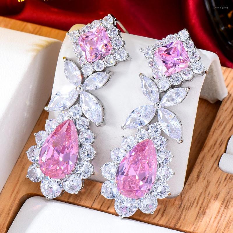 

Dangle Earrings GODKI 2023 Charms Luxury Trendy Charm Pendant Full Mirco Paved Crystal Zircon Dubai Wedding Drop Jewelry