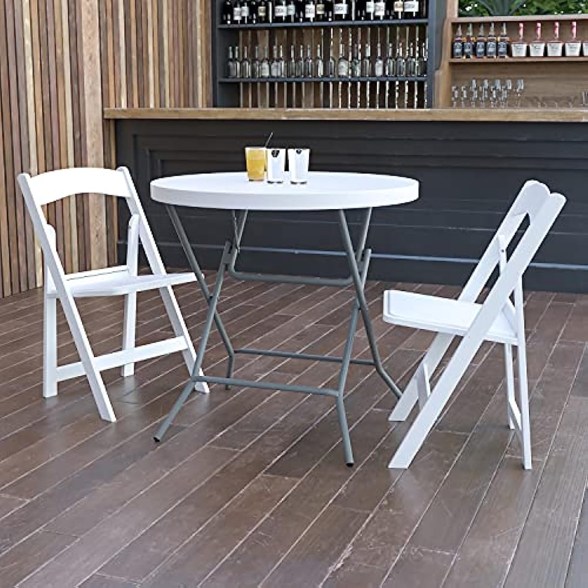 

Flash Furniture 2 63 Foot Round Granite White Plastic Folding Table