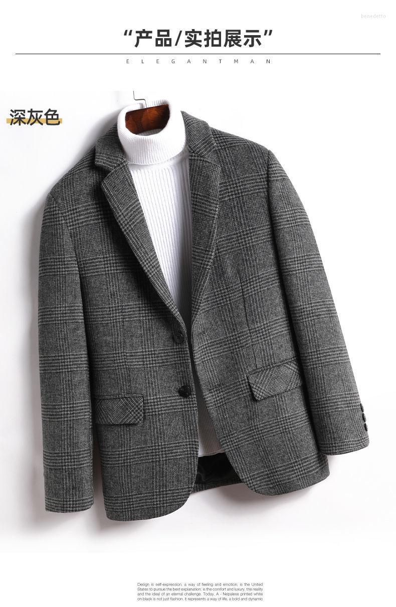 

Men's Suits Fashion Zc9263 Men's Coats & Jackets 2023 Runway Luxury European Design Party Style Clothing, Dark grey