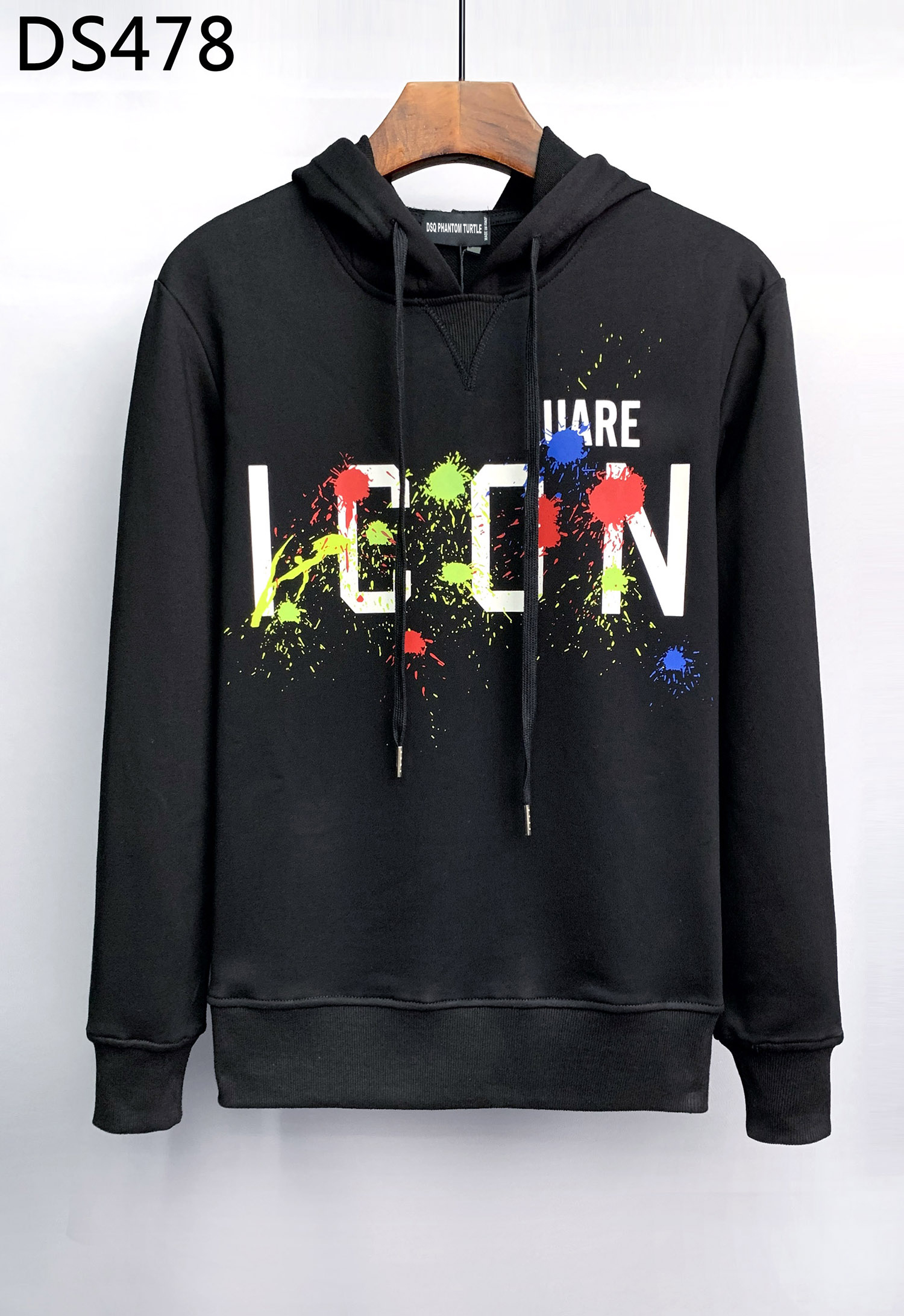 

DSQ PHANTOM TURTLE Brand Hoodie Mens Designer Hoodies Italy fashion Sweatshirts Autumn Winter Print Man Hoody Male Top Quality 100% Cotton Tops Tops, Black