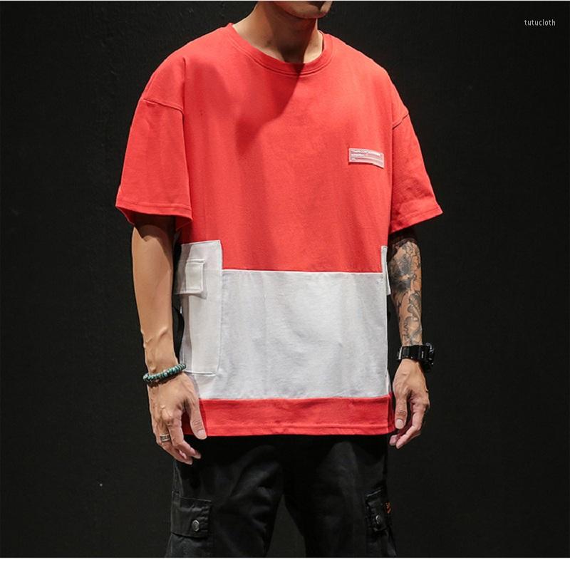 

Men's T Shirts Fashion T-shirt Casual Stitching Shirt Clothing Sleeve O-collar Cotton Fitness Sportswear, Black