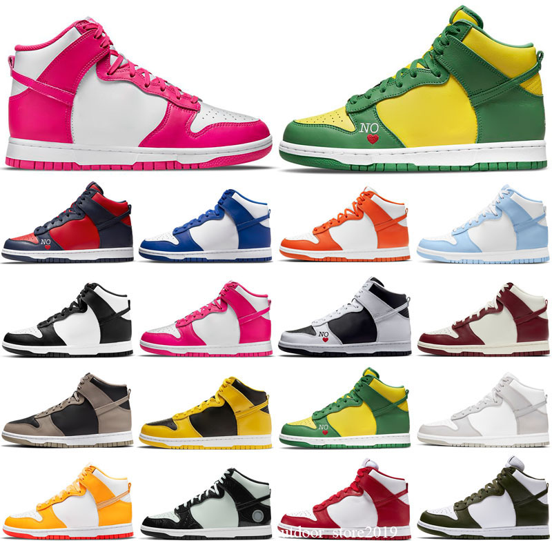 

Men Women SB Running shoes Sneakers High White Panda Grey Fog UNC Varsity Glow Laser Syracuse Kentucky Coast Candy casual trainers 36-44.5, Color 14