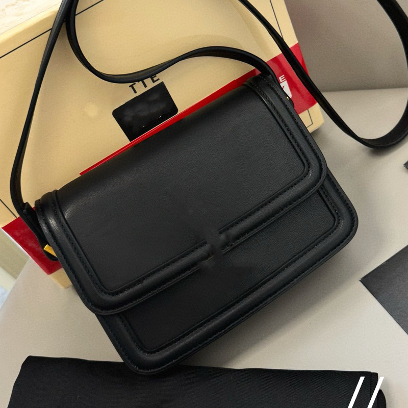 

Luxury designer Handbags Messenger bags Satchel solferino box clutch cross body bag women handbag Evening composite lady shoulder tote female purse CF 20CM, Black