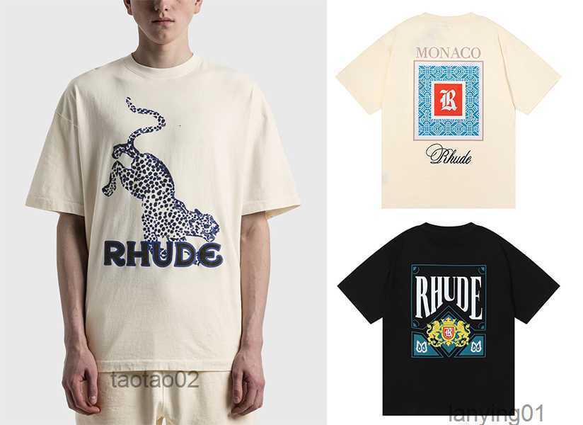 

Ins Hot 23ss Spring Summer American Luxury Rhude Shir Skaeboard Mens Designer Men Casual T- Good Us Size3pzi, 17