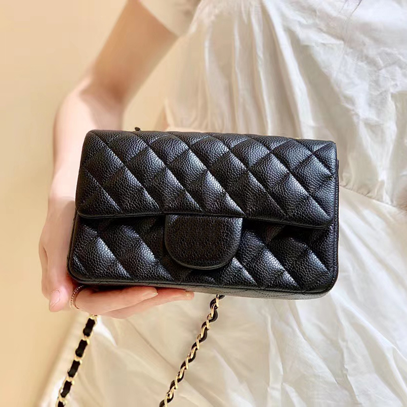 

Designer Crossbody Bag A69900 Luxurys Flap Bags 20CM High Imitation Caviar Chain Bags With Box ZC003