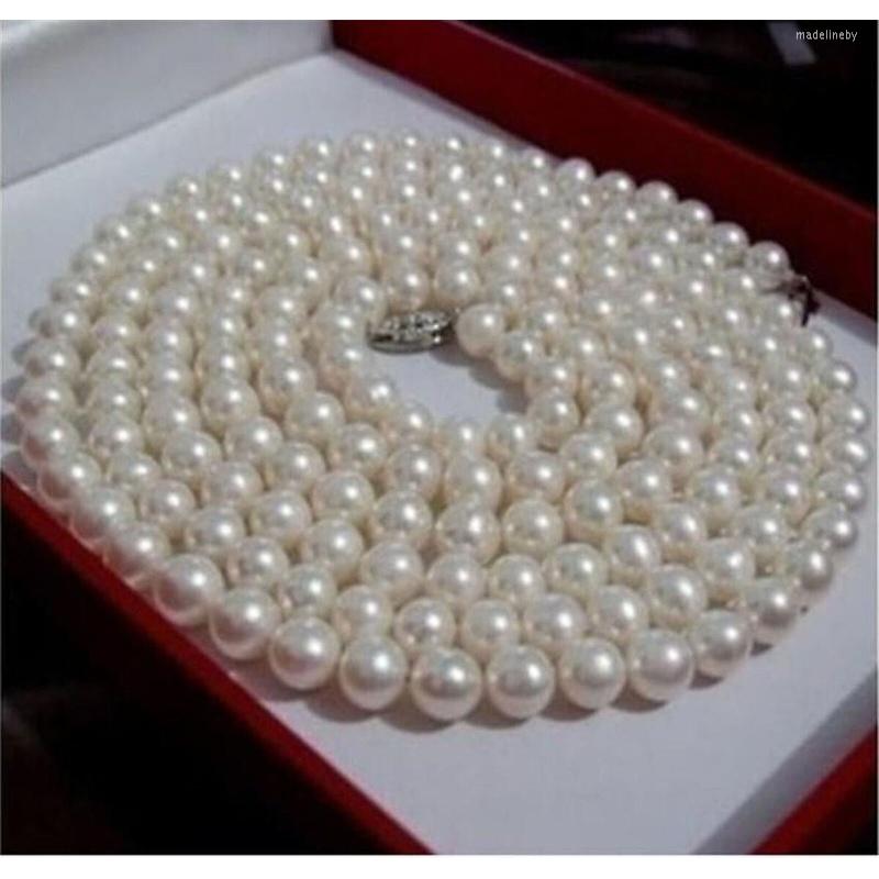 

Chains Genuine Natural 6-7mm White Akoya Cultured Pearl Long Necklace 36"