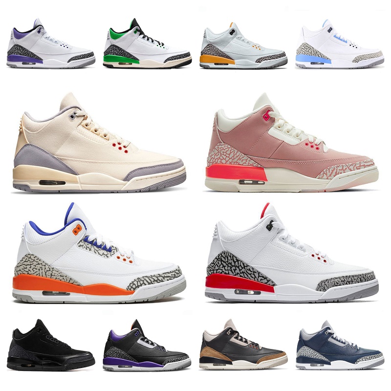 

Jumpman 3 3s Basketball Shoes Men Women OG 3S UNC Cool Grey Beige Green Pink Orange Peach Navy Black Purple Yellow Multi Khaki Red Designer Trainers Sneaker, Shoes lace