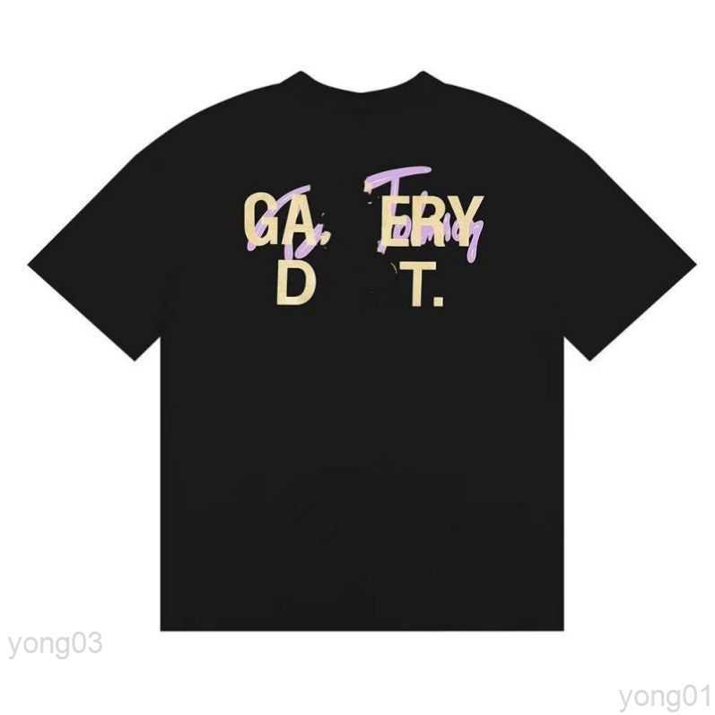 

Mens and Womes Galleryse Depts t Shirts Fashion Brand Galleryes High Streetpink Gilded Letter-printed Double-yarn Cotton Short-sleeved, 14