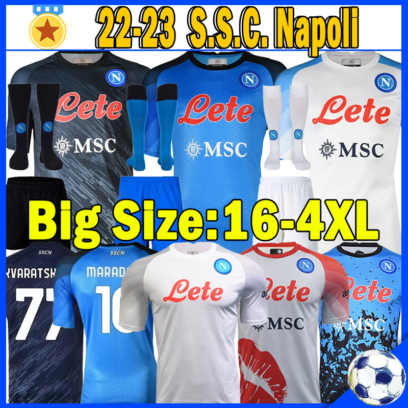 

XXXL 4XL 2022 2023 MARADONA Napoli Soccer Jerseys Valentine Maradona anniversary Halloween LOZANO Maglietta da calciatore 22 23 SSC Naples MAGLIA Football shirts, 22-23 home kits