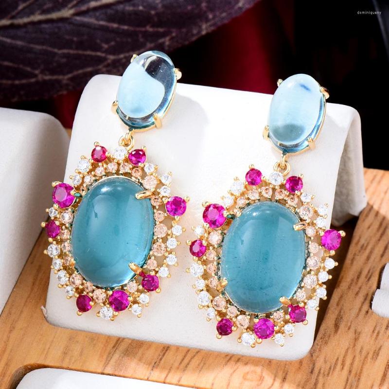 

Dangle Earrings GODKI Gorgeous Trendy Ball Pendant Cubic Zirconia Women Wedding Big Bijoux High Quality