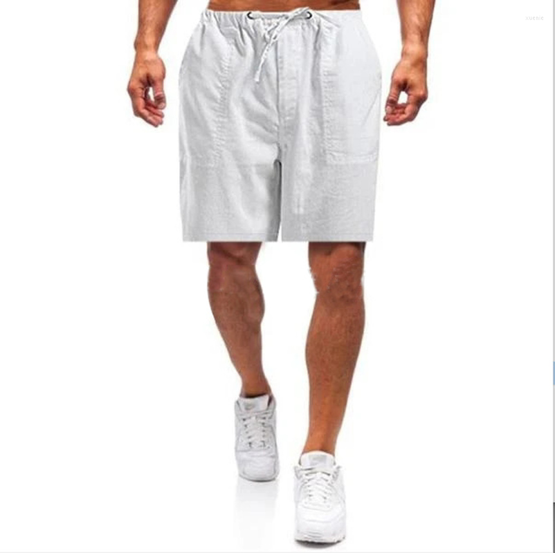 

Men's Shorts Linen Men Summer Casual Breathable Cool Drawstring Bermuda Many Colors Available, Nv