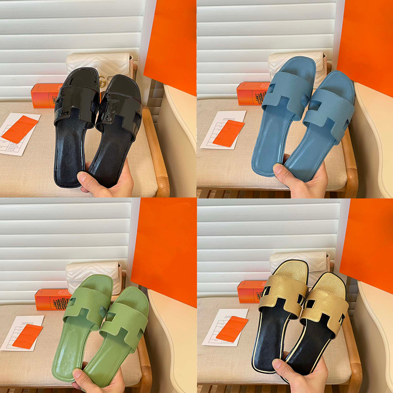 

Leather Designer oran Women Men Summer Slippers Sandals Luxury Female Flat Sexy Female Outside Woman Wear 100 Matching Indoor Herma Beautiful Shoe Size Eur 35-43, #5