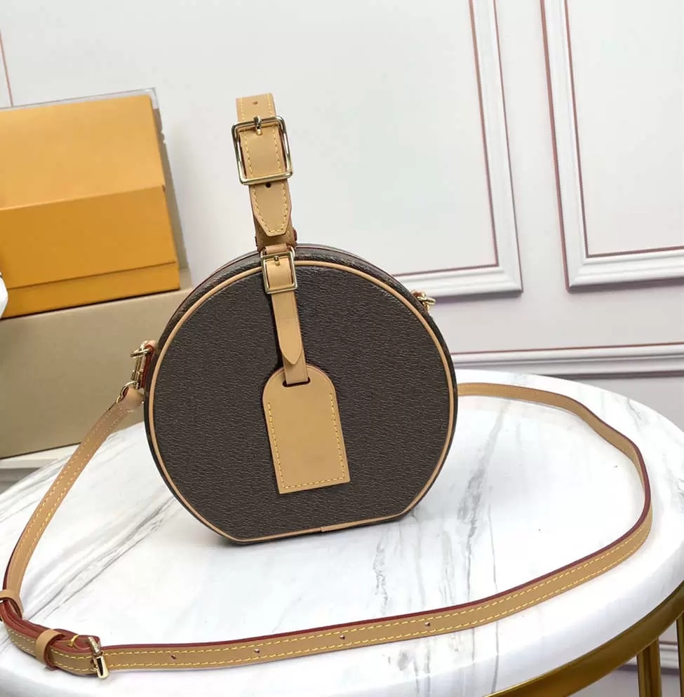 

Lady BOITE Fashion shoulder bags Women Designers Round Circle Purses High Quality Handbags, White embossing