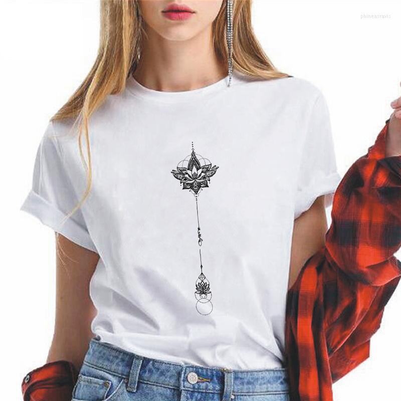 

Women' T Shirts 2023 Summer Punk Style Graphics Print Fashion Women Short Sleeve Ladies Floral White Tops, 20675