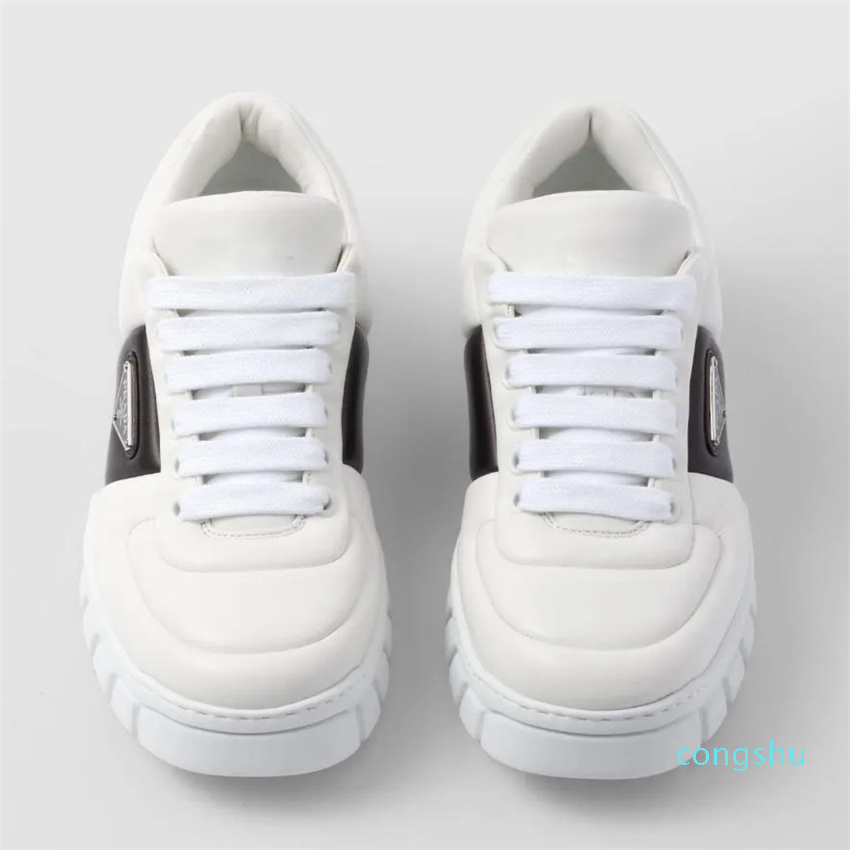 

Luxury 23S/S Padded Nappa Man Sneakers Shoes White Black Leather Trainers Famous Brands Comfort Outdoor Trainers Men's Casual Walking EU38-46.BOX