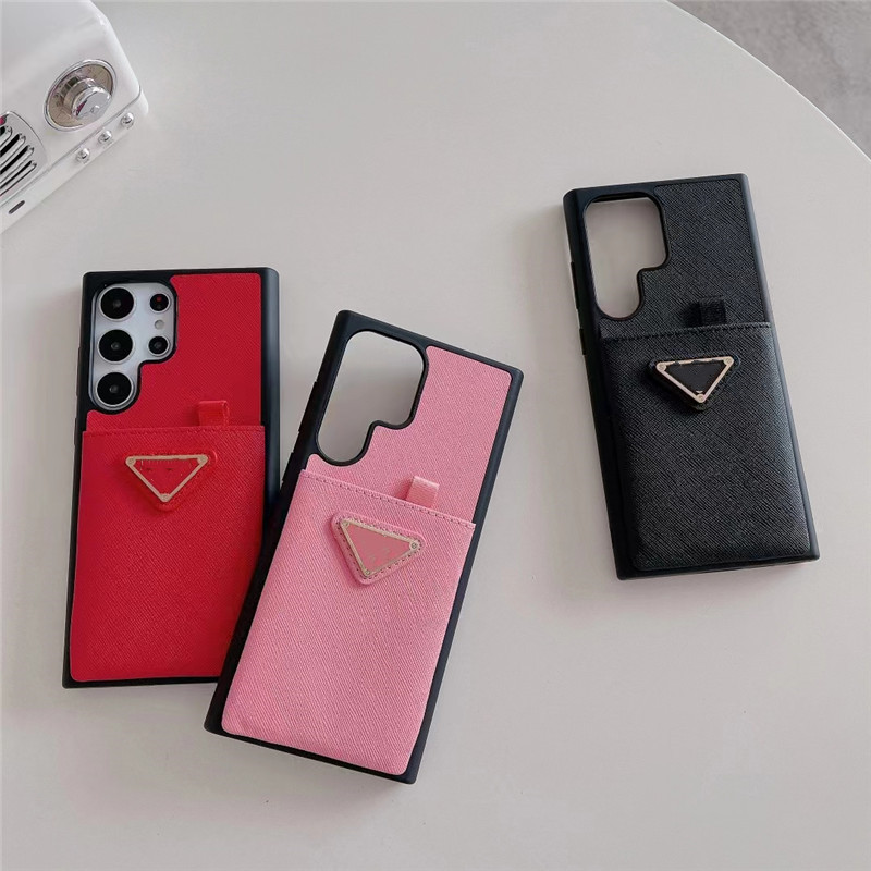 

For Samsung Galaxy S23ultra S23 S23plus Phone Case leather cases for Iphone 13promax 14Plus 14promax 12pro 12 11pro X XR XSMAX Fashion Designer Card Wallet Cases, Style 6-white grid