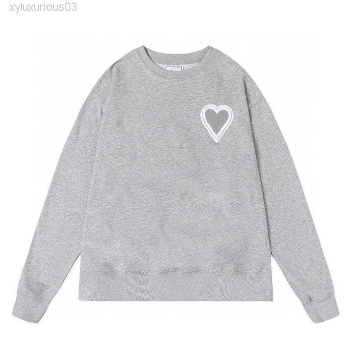

Hoodie Male and Female Designers Amis Paris Hooded Highs Quality Sweater Embroidered Red Love Winter Round Neck Jumper Couple Sweatshirts Y7