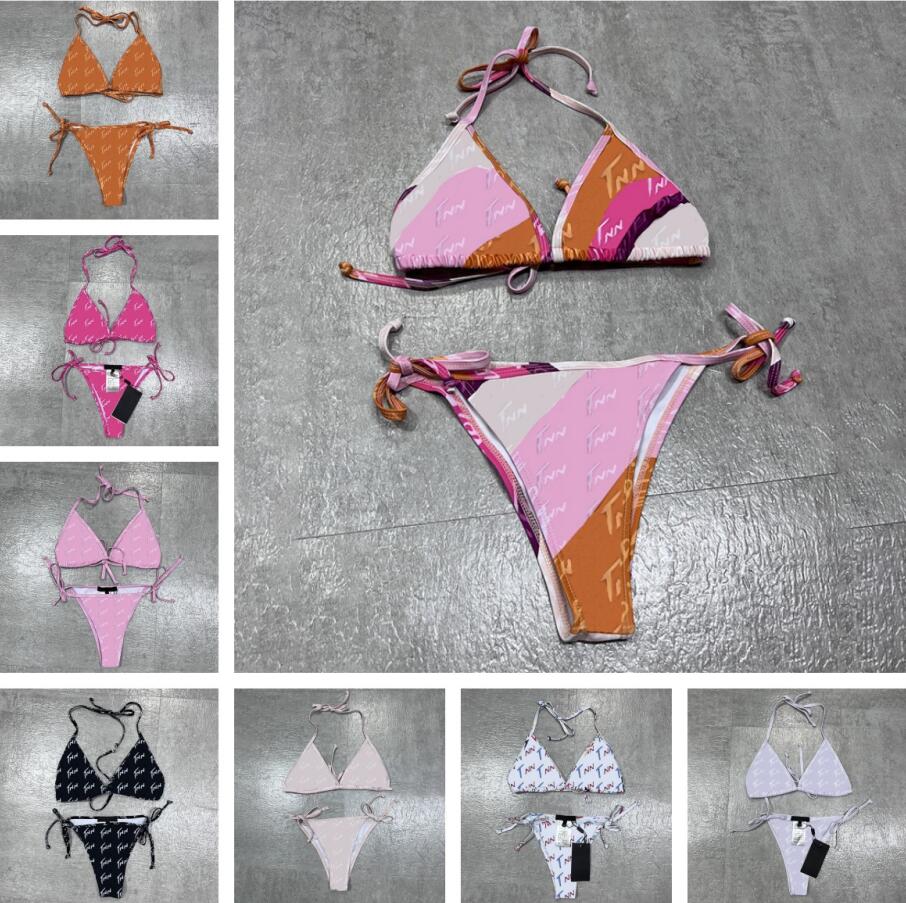 

8 Colors Bikini Swimwears Women Designer Lingeries Swimsuit Flora Print Designers Swimwear Ladies Two Pieces Bathing Suit, See more pic;don't click to pay
