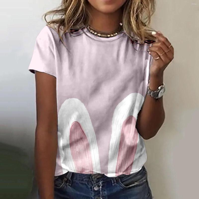 

Women' Blouses Women Shirts & Casual Easter Funny Print Short Sleeve Top Crew Neck Shirt Compression Camisas Y Blus, Blue-2