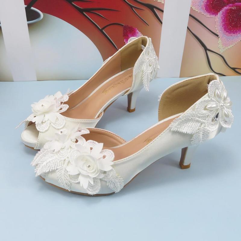 

Dress Shoes White Open Toe Bridal Wedding Women Ladies High Platform Woman Fashion Fish Party, 6cm shoe