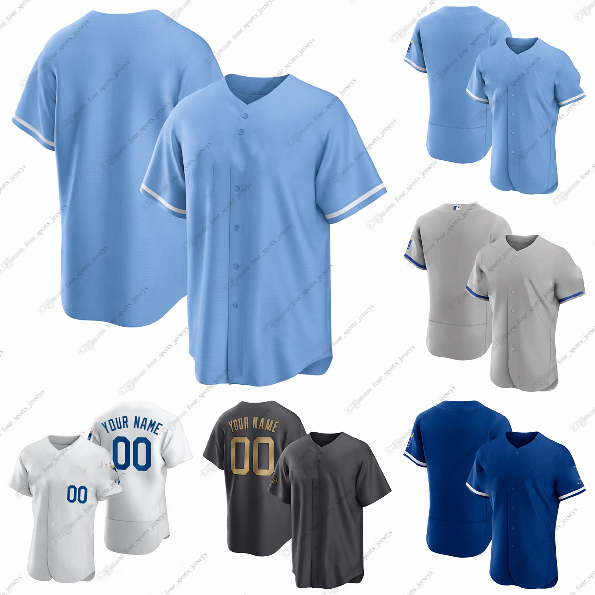 

2023 Custom Royals Baseball Jerseys Scott Barlow Kris Bubic Max Castillo Christian Chamberlain Aroldis Chapman Taylor ClarkeDylan Coleman Jose Cuas, As picture