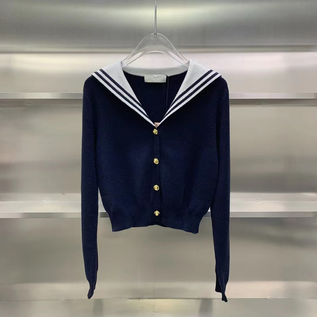 

Luxury Women' Jackets Letter Patch lettering trim short suit long sleeve Pullover Button Tops Fashion coats, No1