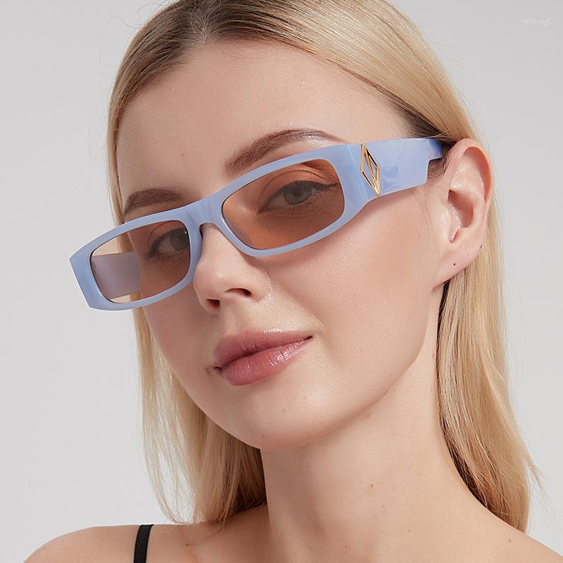 

Sunglasses HKNA Rectangle Small Women Vintage Luxury Eyewear Women/Men Designer Glasses Party Lentes De Sol Hombre Uv400
