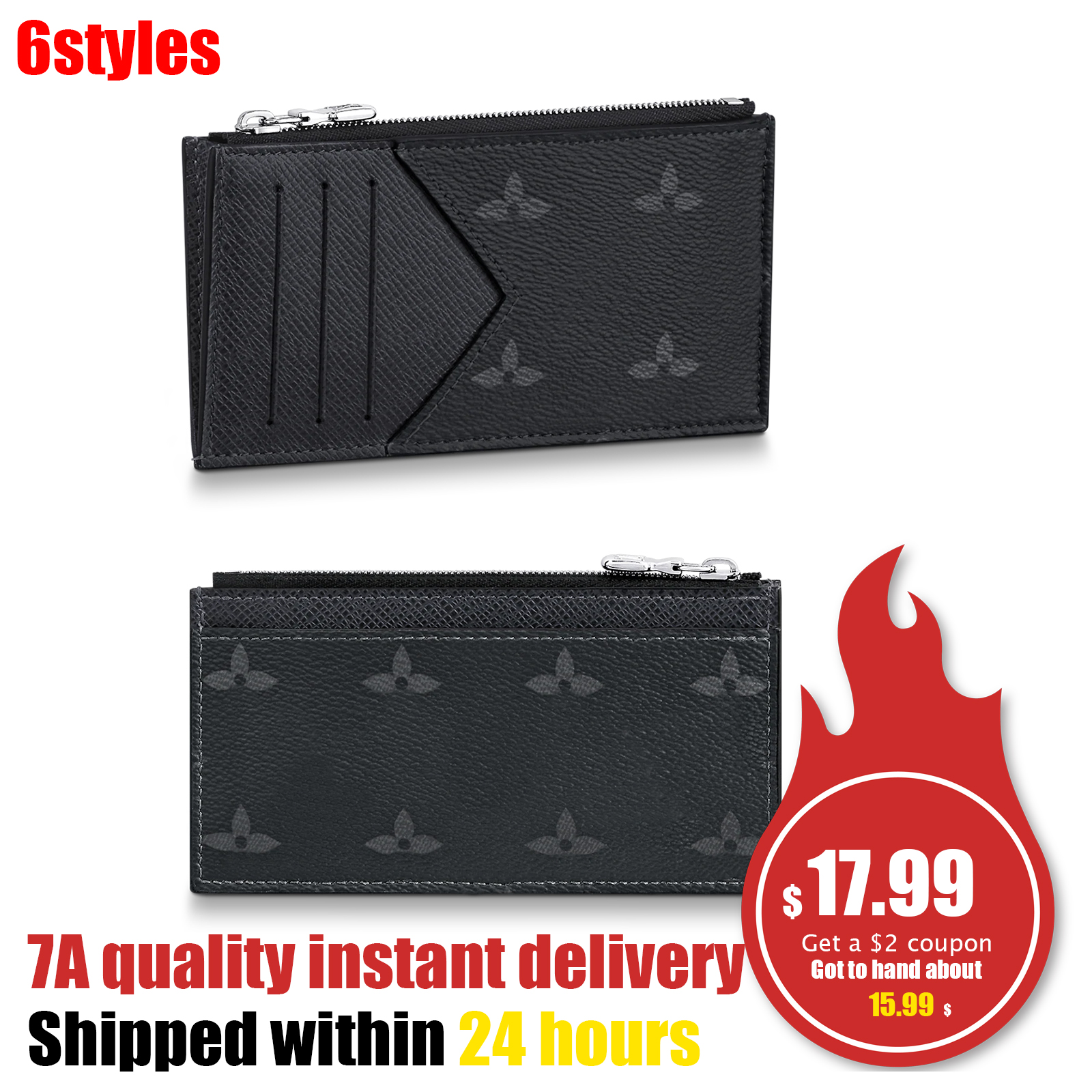 

lvl M30271 coin Card Holders Wallets classic Genuine Leather Credit card 4 card slots Luxurys Designers Women Men CardHolder flower rectangle Zipper Key Purses gift, Damier ebene