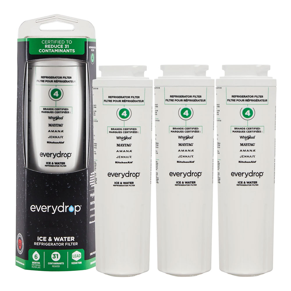 

Everydrop by Whirlpool EDR4RXD1 Refrigerator Water Filter 4 replaces UKF8001 (3 Pack)