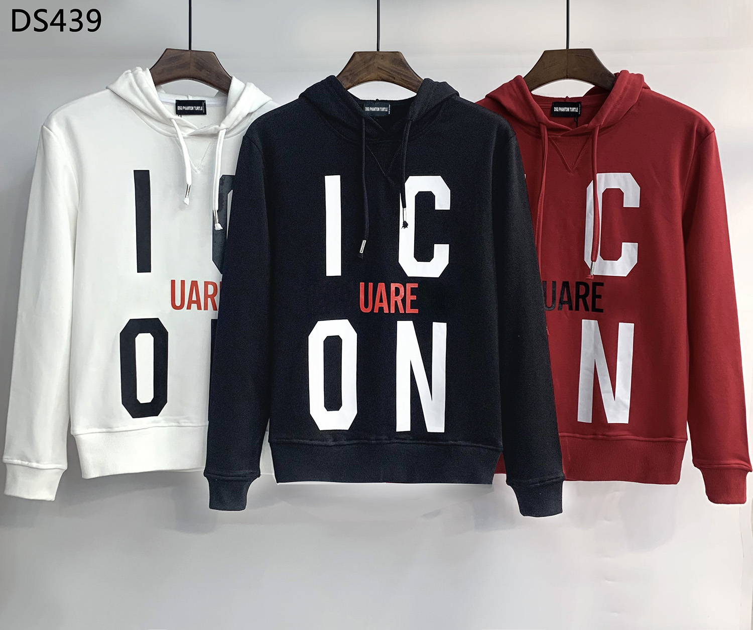 

DSQ PHANTOM TURTLE Brand Hoodie Mens Designer Hoodies Italy fashion Sweatshirts Autumn Winter Print Man Hoody Male Top Quality 100% Cotton Tops 58579, Black