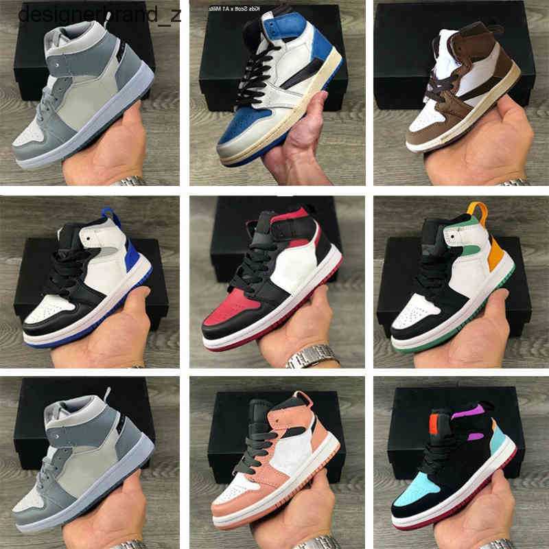 

Top Quality Kids Basketball Shoes Jumpman 1s Infants Trainers Mocha Fragments Children High 1 Toddler Black Athletic Mid Military Blue Shy O5TY, #6