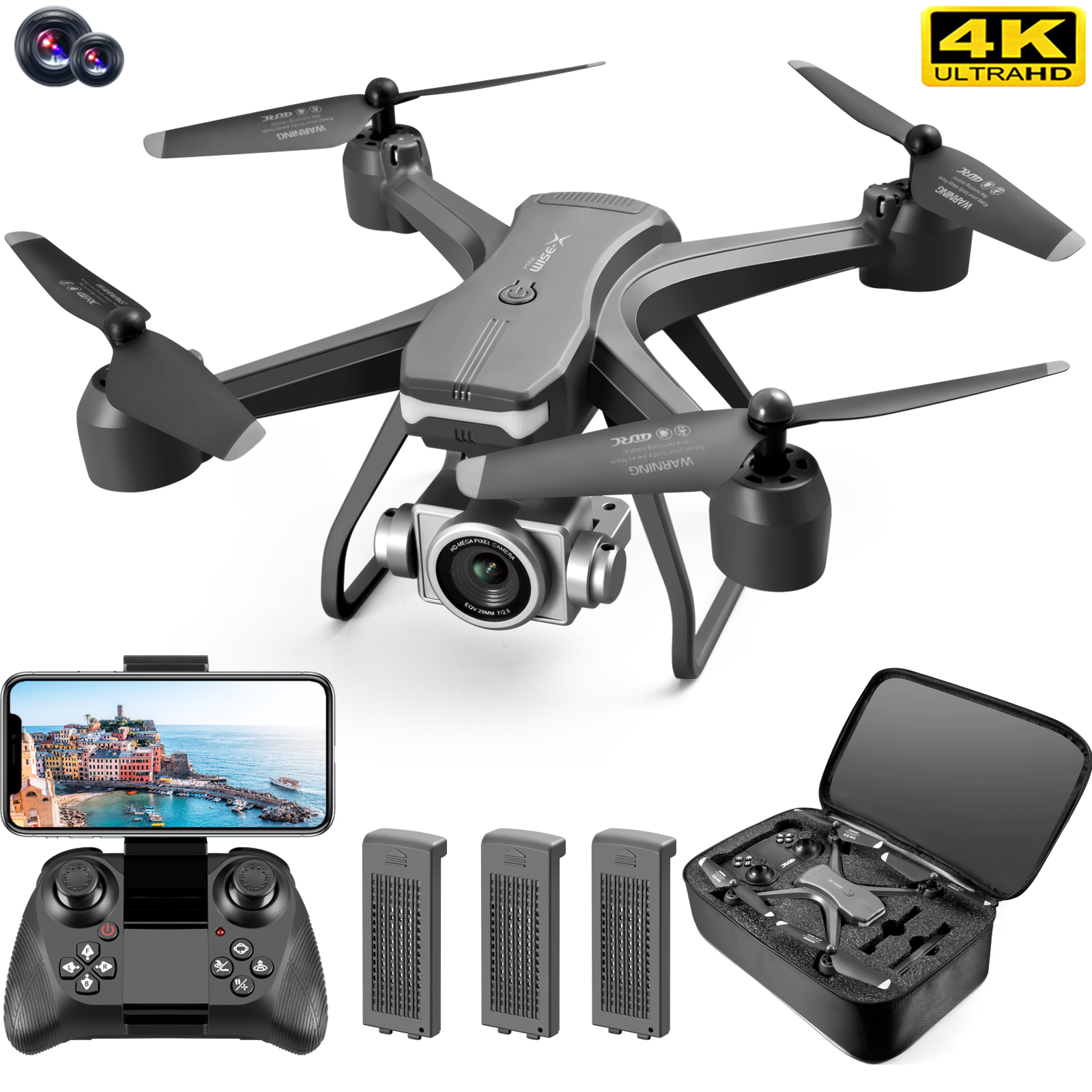 

Intelligent Uav V14 Drone 4k profession HD Wide Angle Camera 1080P WiFi Fpv Drone Dual Camera Height Keep Drones Camera Helicopter Toys 230316, 1080p-dual camera-1b