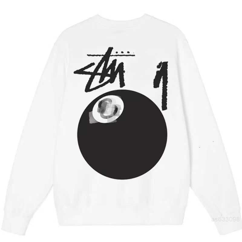 

Designer Luxury fashion brand Stussys Classic World Tour Black 8 Ball Basic Classic Men's and Women's Couple Crew neck sweater coat wh14HDGTHDGT