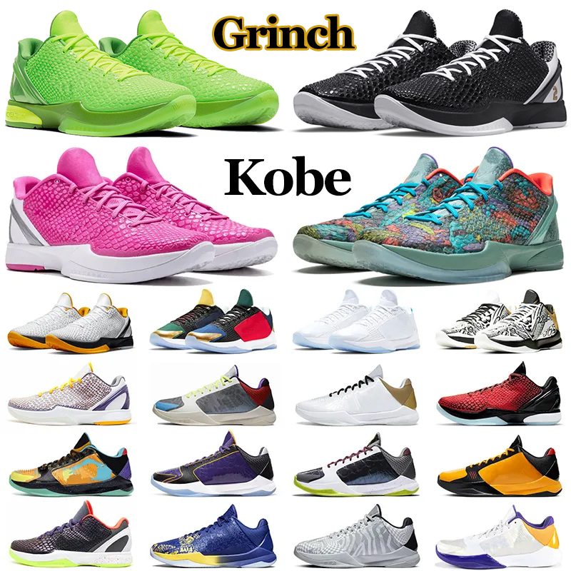 

2023 Basketball Shoes Kobes Mamba Zoom With Socks Men Protro 5 6 Grinch Bruce Lee What If Lakers Big Stage Chaos 5 Rings Metallic Gold Dhgates Trainers Sports Sneakers, Ask the seller about some sizes